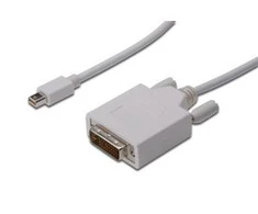 Assmann Electronic ASSMANN DisplayPort adapterio kabelis mini DP - DVI(24+1) M/M 2.0m DP 1.1a suderinamas su CE wh