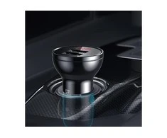Baseus 2xUSB 4.8A automobilinis įkroviklis 24W - Pilkas