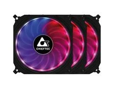 CHIEFTEC 120x120x25mm Tornado RGB ventiliatorių rinkinys iš 3