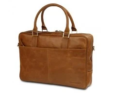 DBRAMANTE1928 ROSENBORG LEATHER BAG FOR 14" NOTEBOOK - GOLDEN TAN