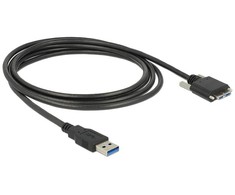 USB kabelis Delock USB-A - microUSB 3 m, juodas (83599)