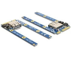 Delock MiniPCIe I/O 1x USB2.0 Typ A Buchse pilnas/pusės dydžio
