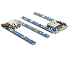 Delock MiniPCIe I/O 1x USB2.0 Typ A Buchse pilnas/pusės dydžio