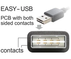 USB kabelis Delock USB-A – microUSB 3 m juodas (83368)