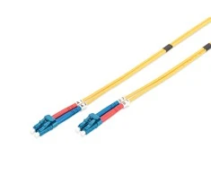 Assmann Electronic DIGITUS LWL patchable LC/LC 09/125um singelmode Duplex be halogenų su protokolu geltona 3m