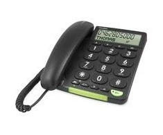 Doro PhoneEasy 312cs telefonas su dideliu mygtuku, juodas