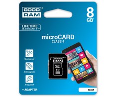 Atminties kortelė Atminties korta Goodram Micro SD 8Gb + SD adapter