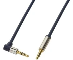 LOGILINK CA11300 LOGILINK - Garso kabelis 3.5 Stereo M/M 90 kampinis, 3.00 m, mėlynas
