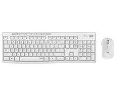 Belaidė Klaviatūra Su Pele Logitech MK295, US išdėstymas, Baltos Spalvos