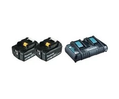 Makita Akumuliatorių ir dvigubo kroviklio komplektas LXT® 197629-2 18V • BL1850B x2 • DC18RD • LXT®