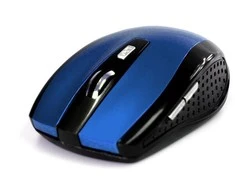 Belaidė optinė ergonomiška pelė Media-Tech RATON PRO MT1113B, tinka kairiarankiams ir dešiniarankiams, Nano USB adapteris, 1600DPI, mėlyna