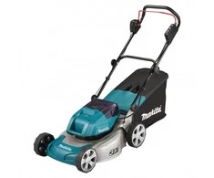 Makita akumuliatorinė vejapjovė DLM460Z 2x18 V, 46 cm, 3 viename (pjovimas / surinkimas / mulčiavimas), plieno korpusas, be akumuliatoriaus ir kroviklio