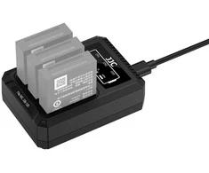 Baterijų Įkroviklis - JJC DCH DB120TC Multi Baterija Charger, Intelligent Charging, Compact Design, Juodas