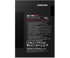 Kietasis vidinis diskas Samsung 990 PRO 1000 GB, SSD form factor M.2 2280, SSD sąsaja PCIe Gen4x4, Rašymo greitis 6900 MB/s, Skaitymo greitis 7450 MB/s