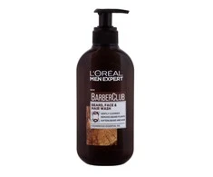 L'Oréal Paris Men Expert Barber Club barzdos, veido ir plaukų prausiklis barzdos plovimui vyrams, 200 ml
