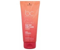 Schwarzkopf Professional BC Bonacure Sun Protect Scalp, Hair &amp; Body Cleanse Coconut Šampūnas galvos odos, plaukų ir kūno prausiklis, 200 ml