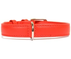 Collar Antkaklis odinis GLAMOUR raudonos sp. 2.0cm x 30-39cm