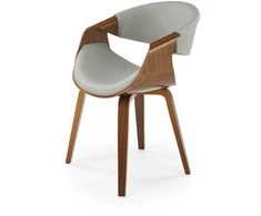 K544 chair, pilkas / walnut