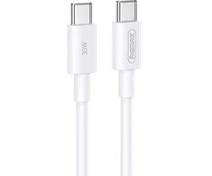 USB kabelis Remax RC-C021 USB-C to USB-C 30W 2.0m baltas