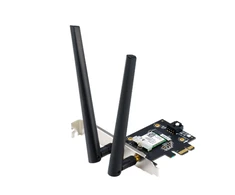 Asus PCE-AX1800 Bevielio ryšio adapteris, Dviejų juostų PCI-E WiFi 6 (802.11ax). Palaiko Bluetooth 5.2, WPA3 tinklo apsaugą, OFDMA ir MU-MIMO