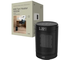 Keraminis šildytuvas Mill FH1500BLACK | 1500 W | tinka patalpoms iki 20 m² | juodos spalvos