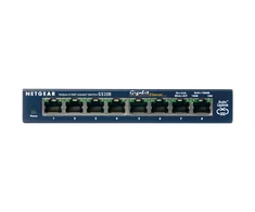 Šakotuvas Netatmo Netgear Switch GS108GE Nevaldomas, Stalinis kompiuteris, 1 Gbps (RJ-45) jungtys kiekis 8, Maitinimo tipas Išorinis