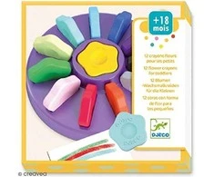 Djeco Spalvotos kreidelės mažiesiems - Gėlės (12 vnt.) ( DJ09005 )