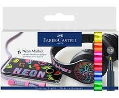 FABER-CASTELL Neon Marker 6er Kartonetui