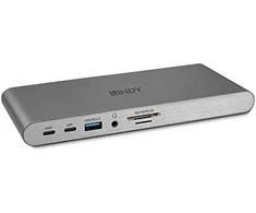 Kompiuterio Dokavimo Stotis - LINDY DST-Pro 5K XT, USB-C Nešiojamojo Kompiuterio Dokavimo Stotis, Trigubas 5K ekranas, 100W PD
