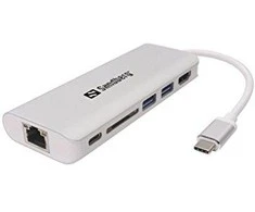 Sandberg USB-C dokas HDMI+LAN+SD+USB100W
