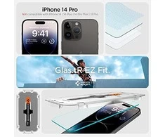 SPIGEN GLAS.TR "GRŪDINTAS STIKLAS EZ FIT" 2 PAKUOTĖS IPHONE 14 PRO CLEAR