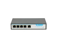 Šakotuvas EXTRALINK KRIOS 4 prievadų GbE Nevaldomas 802.3AF/AT 150 W PoE jungiklis + 1xRJ45 Up-Link