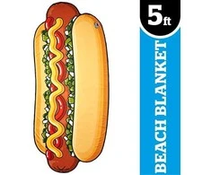 Rankšluostis Big Mouth Paplūdimio kilimėlis, Hot Dog