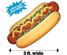 Rankšluostis Big Mouth Paplūdimio kilimėlis, Hot Dog