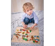 BINO Didelė medinė dėlionė Ūkis , 3+
