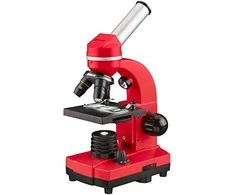 Mikroskopas Bresser Junior Biolux SEL 40–1600x, raudonas