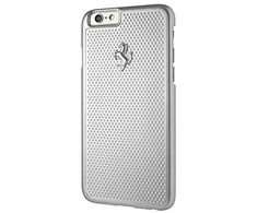 Apple iPhone 6 / 6S Ferrari dėklas Perforated Aliuminio (FEPEHCP6SI) sidabrinės spalvos