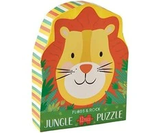 Dėlionė FLOSS &amp; ROCK - Lion 12pc Shaped Jigsaw with Shaped Box - (40P3599)