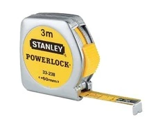 STANLEY RULETĖ 3mx12,7mm POWERLOCK CHROM KORTELĖ