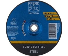 Plieno šlifavimo diskas PFERD PSF Ø230x7x22mm A30