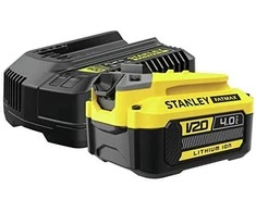 Stanley Fatmax V20 akumuliatoriaus 18V 4,0Ah ir kroviklio rinkinys SFMCB14M1