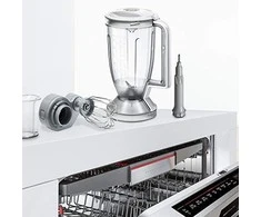Virtuvinis kombainas Bosch MC812S814 Virtuvės kombainas, MultiTalent 8, 1250 W, Baltas, šiaušto nerūdijančio plieno