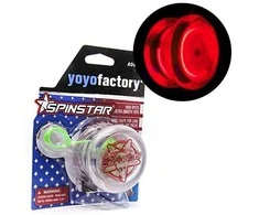 Yoyo "Spinstar"skaidrus su raudonu ornamentu (led šviečiantis iš abiejų pusių), 8+