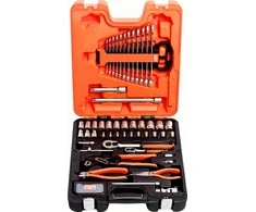 1/4, 3/8" ir 1/2" GALVUČIŲ IR RAKTŲ RINKINYS, 138 VNT. BAHCO