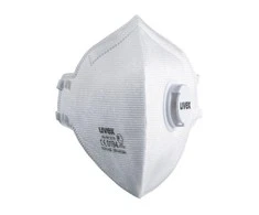Respiratorius Uvex Silv-Air Classic 3310 FFP3, sulankstomas su vožtuvu, baltas