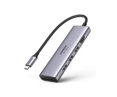 UGREEN CM511 5-in-1 adapteris šakotuvas USB-C – 3x USB3.0 HDMI TF/SD