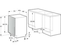 Įmontuojama indaplovė Gorenje GV520E11