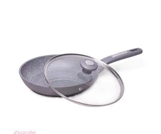 Keptuvė Kamille KM4273GR su dangčiu, 28 cm skersmens