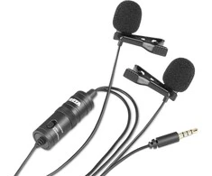 Dvigubas mikrofonas BOYA 3.5mm jungtis, juodas / BY-M1DM / BOYA10002