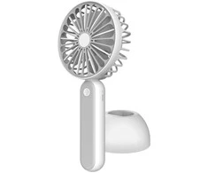 Ventiliatorius Platinet rechargeable fan 1200mAh, baltas/pilkas (45246)